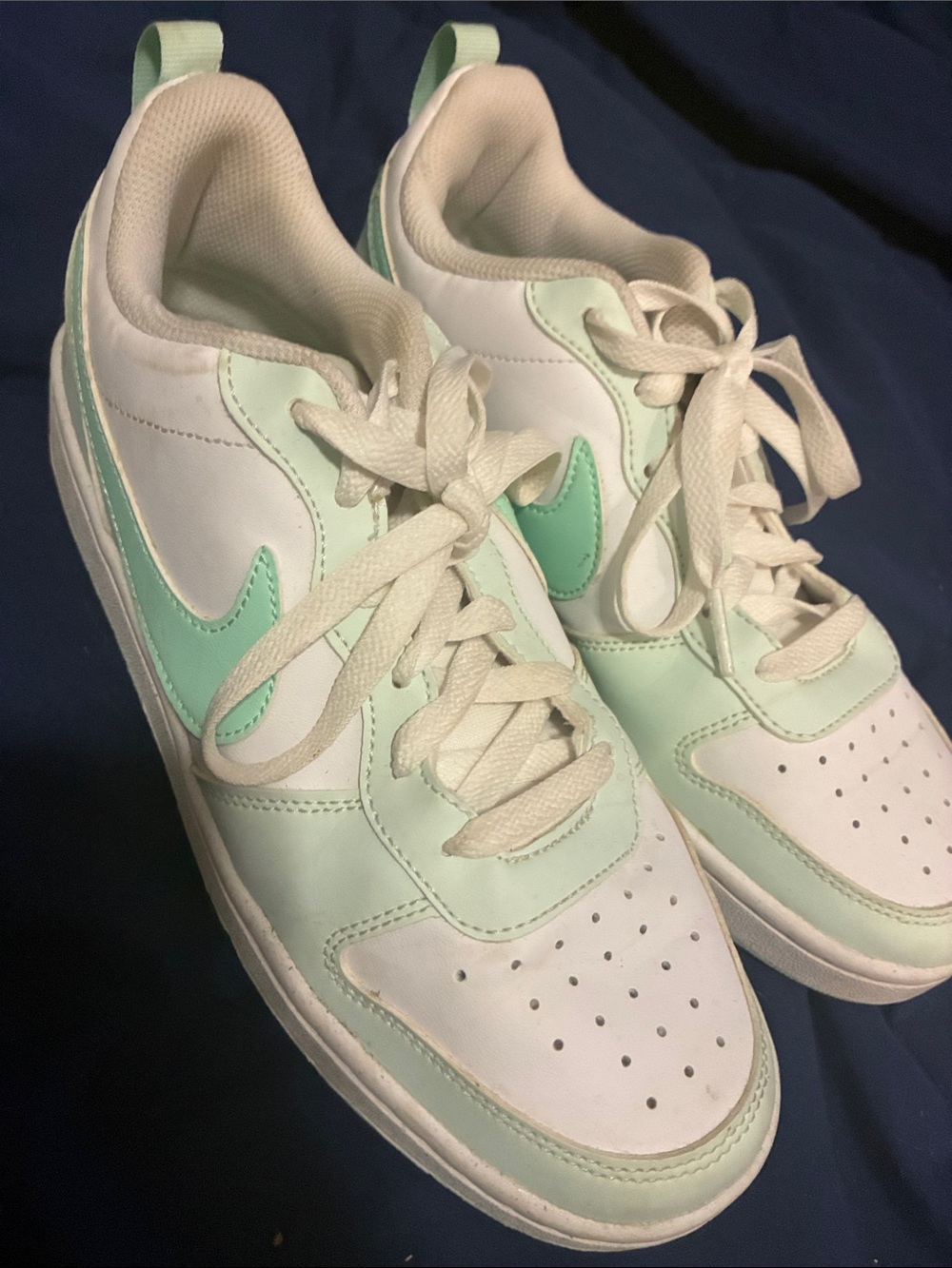 Nike Women’s Low-Top Sneakers in Mint Green and White